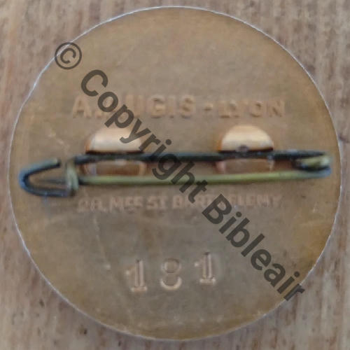 TRANS FFL 1eDFL A.AUGIS LYON ST.BARTH 2Lign 2Griffes Alu peint BLEU CLAIR  No181 Src.lamarceline 124Eur09.25 